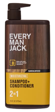 Every Man Jack 2 In 1 Shampoo + Conditioner, Sandalwood (16 fl oz)