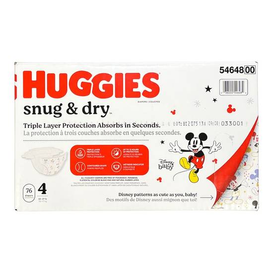 Huggies Snug & Dry Giga Diapers Size 4 (76 units)