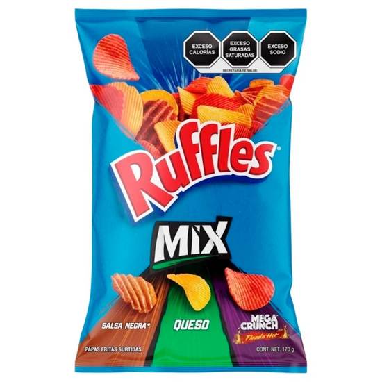 Ruffles papas fritas mix (bolsa 170 g)