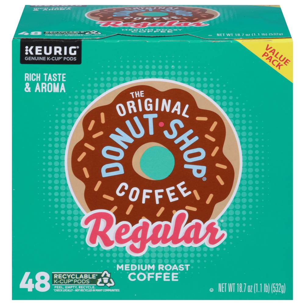 Keurig Donut Shop Regular Medium Roast Coffee K-Cup Pods (48 ct, 0.39 oz)