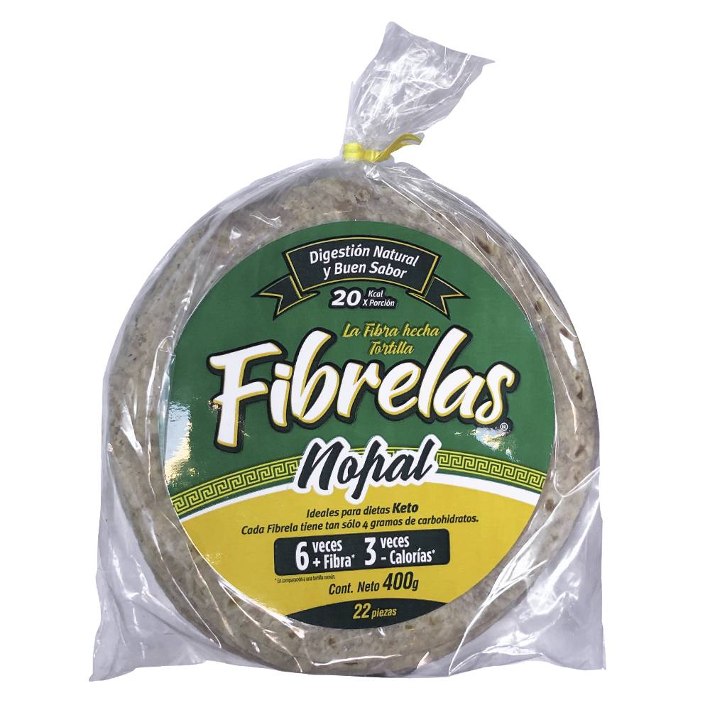 Fibrelas tortilla fibra de maíz nopal (bolsa 400 g)