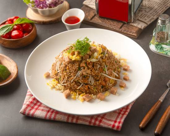 蔬食火腿炒飯 Vegetarian Stir-Fried Rice with Ham