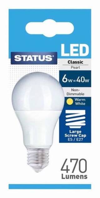 Status LED Classic ES E27 Bulb Warm White 6W (394984)