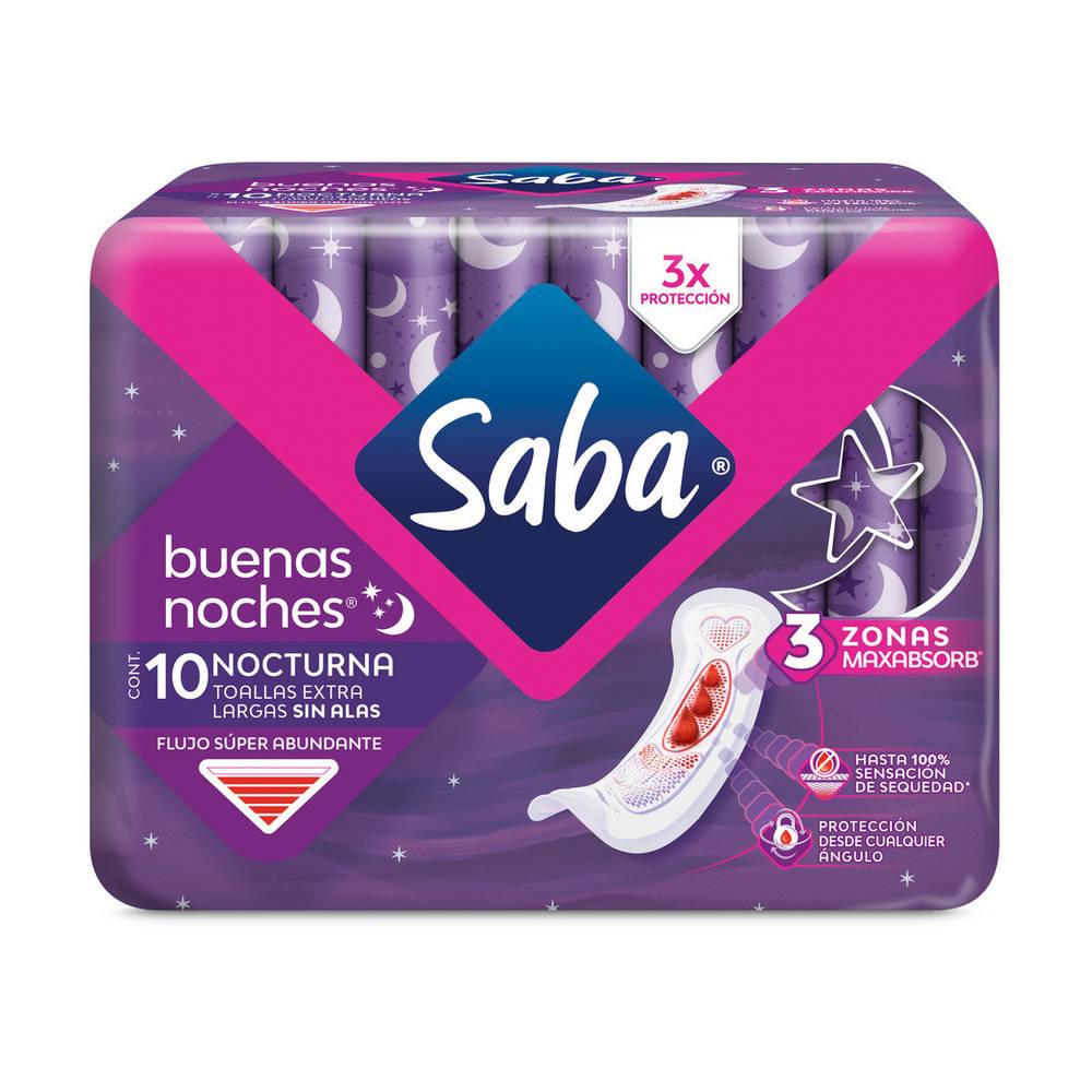 Saba toallas buenas noches sin alas (paquete 10 piezas)