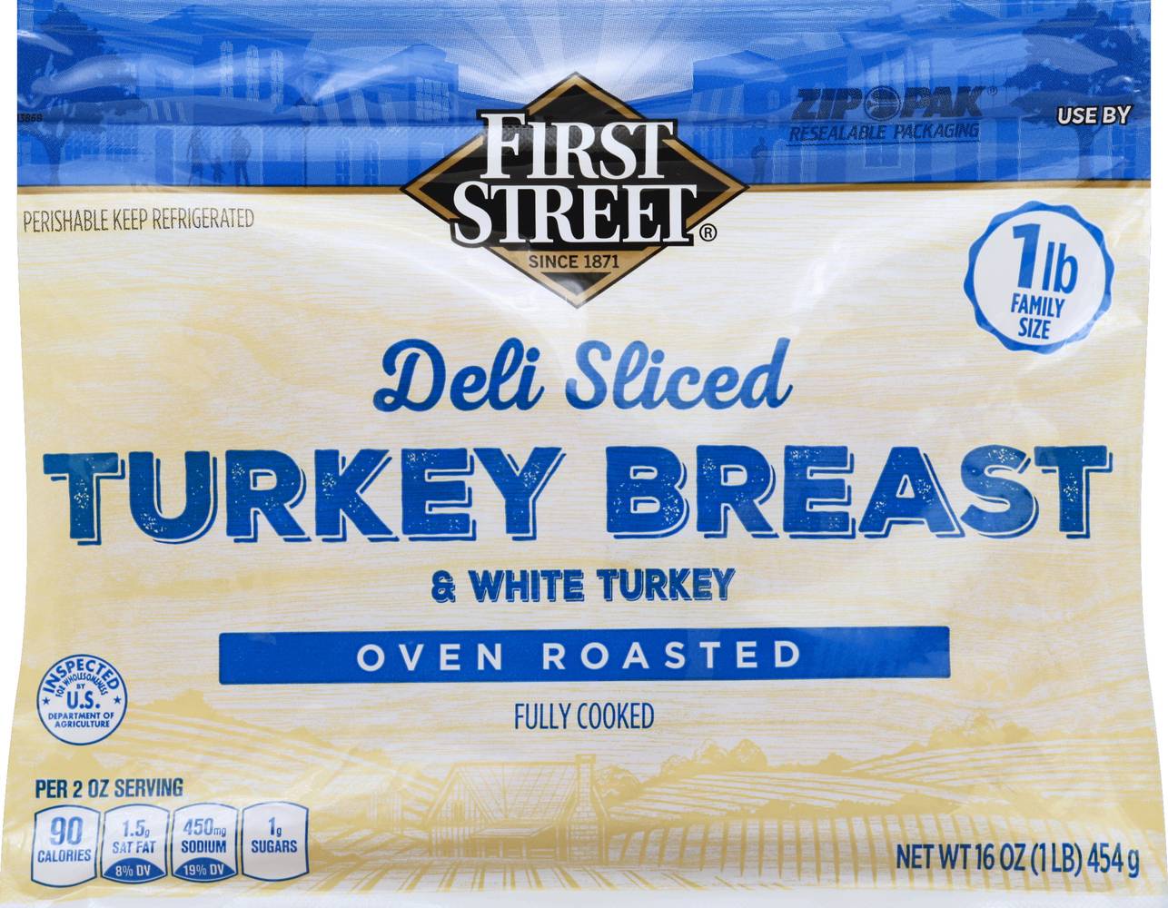 First Street Deli Sliced Oven Roasted Turkey Brest (16 oz)