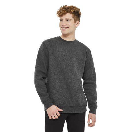 Athletic Works Men''s Fleece Crew Neck (Color: Charcoal Grey, Size: Xxl)
