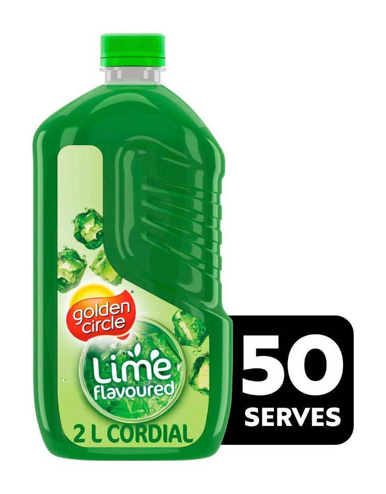 Golden Circle Lime Flavoured Cordial Refreshing Drink 2L