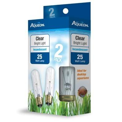 Aqueon Bulb Incandescent Clear T10 25W, 2 Pack