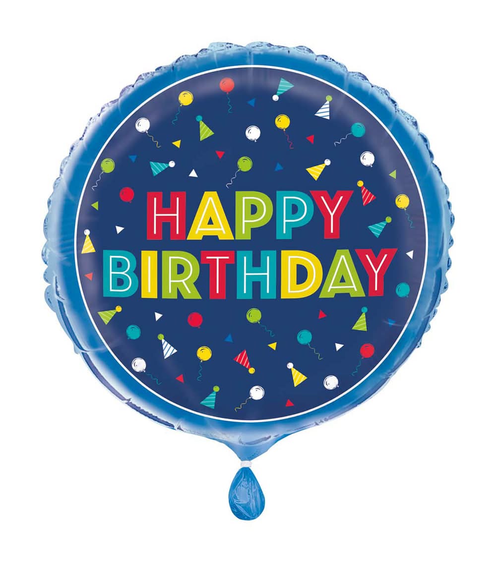 Unique Party! Peppy 'Happy Birthday' Round Balloon