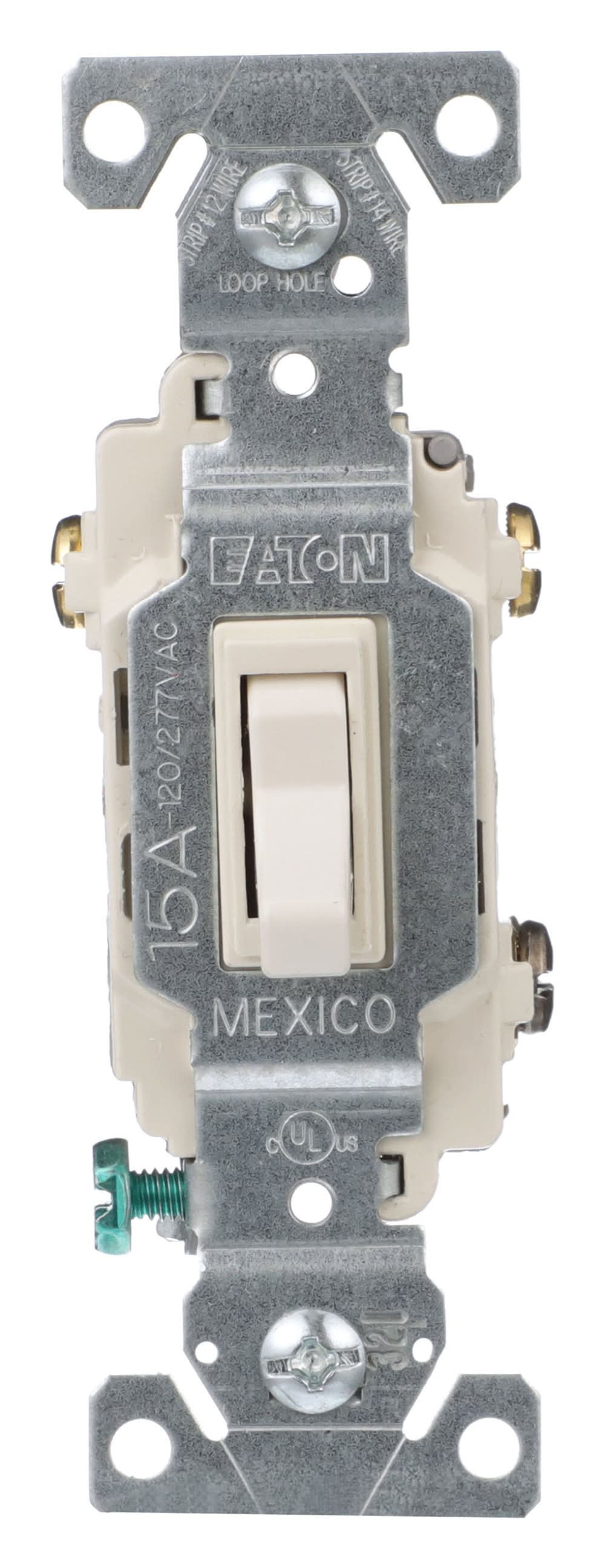 Eaton 15-amp 3-way Toggle Light Switch , Light almond