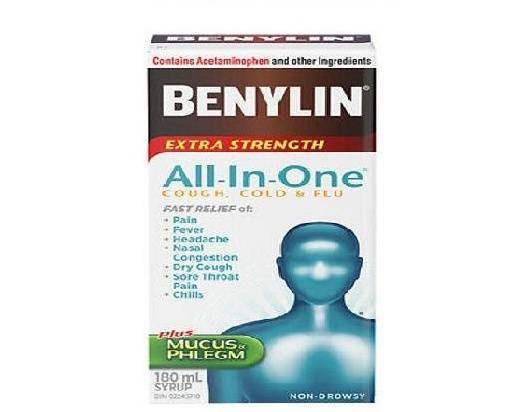 Benylin Extra Strength Cold &_Flu_Syrup 180mL