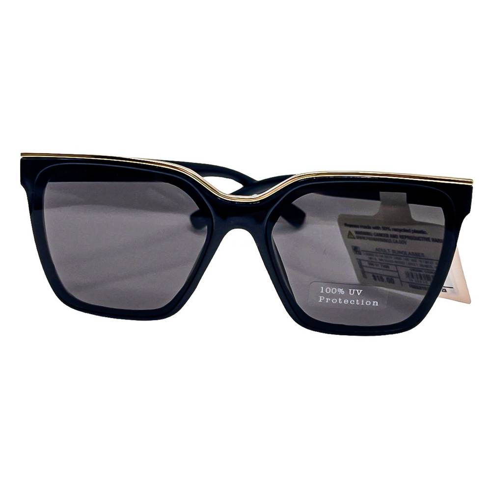 A New Day Women's Plastic Square Sunglasses, Black