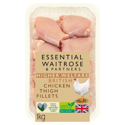 Waitrose & Partners Essential Partners British Chicken Thigh Fillets (1kg)