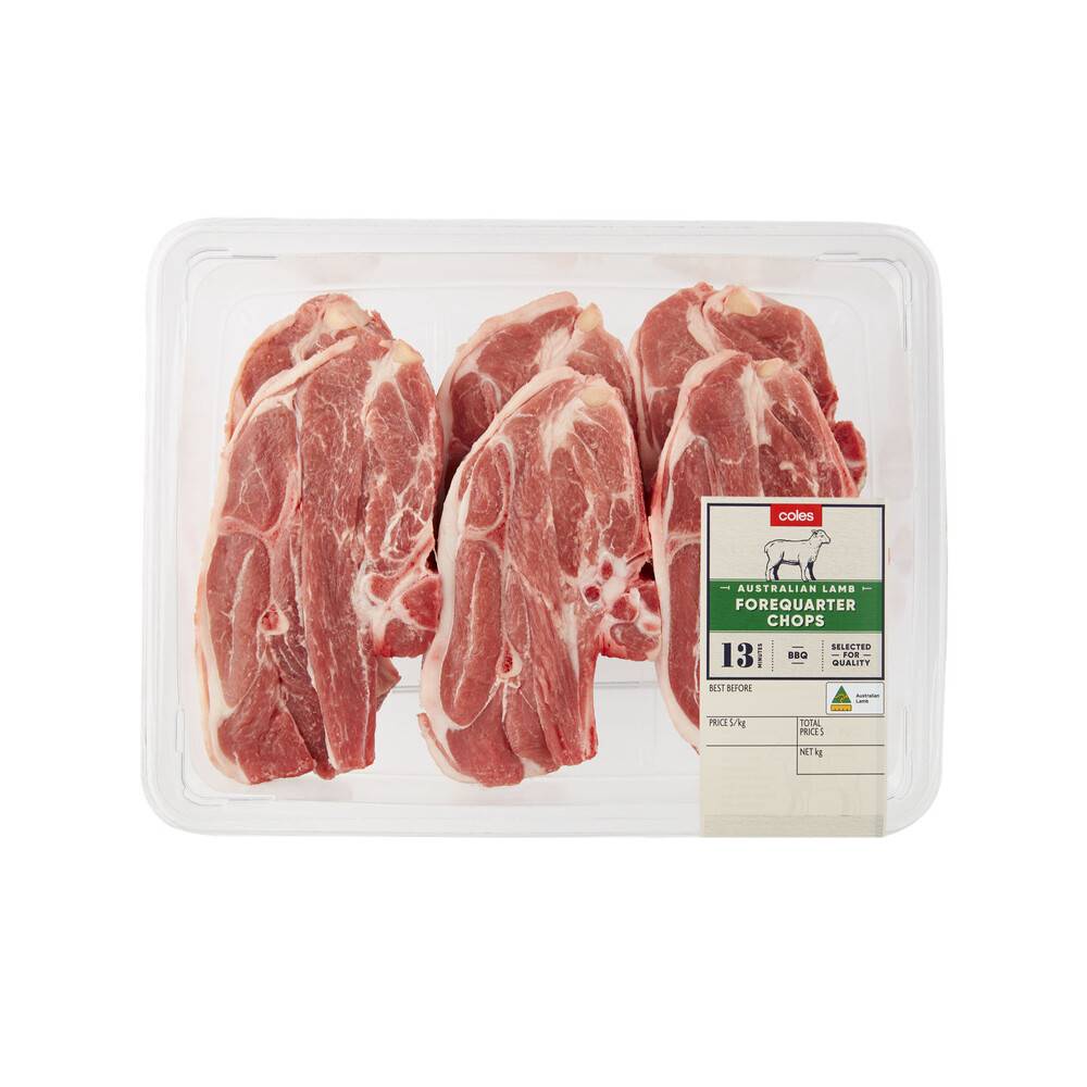 Coles Lamb Forequarter Chops approx. 1.3kg