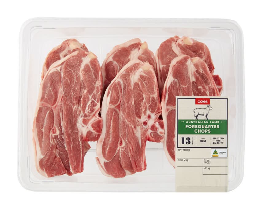 Coles Lamb Forequarter Chops approx. 1.3kg