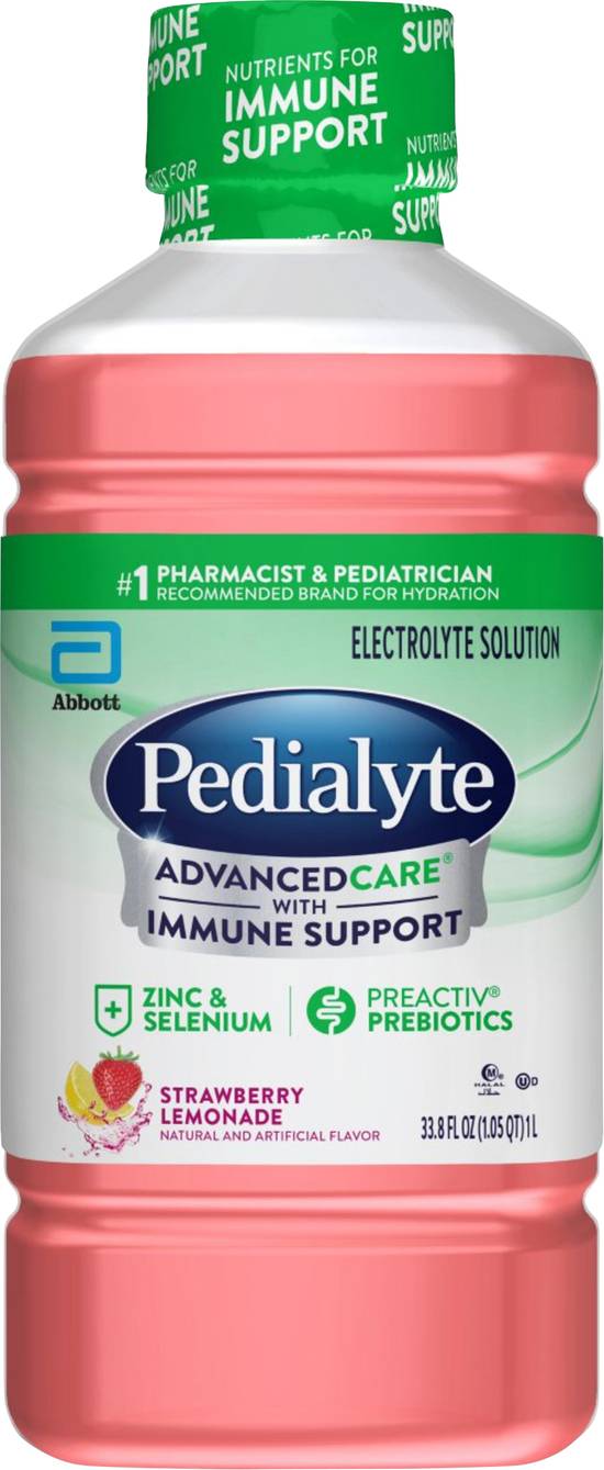 Pedialyte Advancedcare Strawberry Lemonade Electrolyte Solution (33.8 fl oz)