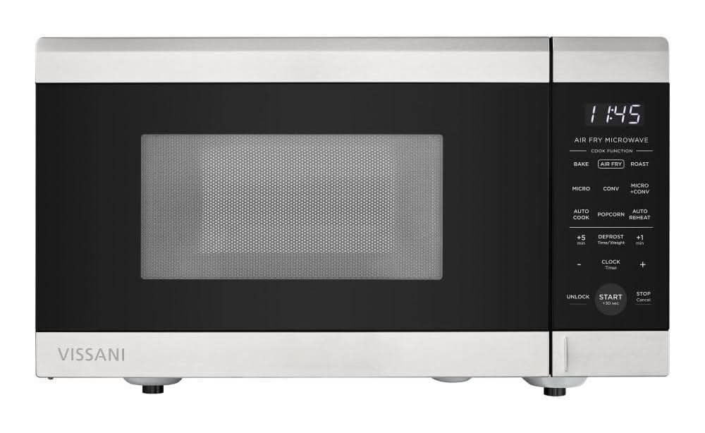 Vissani 19 In. 0.9 Cu. Ft. 900-Watt Countertop Microwave Oven In Stainless Steel With Convection And Air Fry
