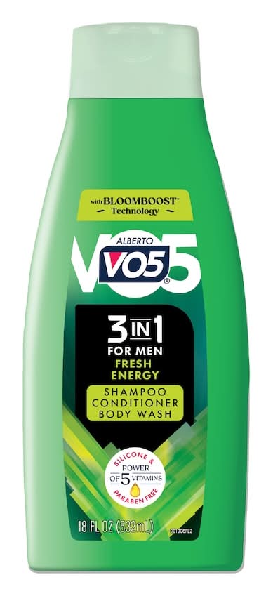 Alberto VO5 Shampoo, Conditioner and Bodywash, Fresh Energy, Men (18 oz)
