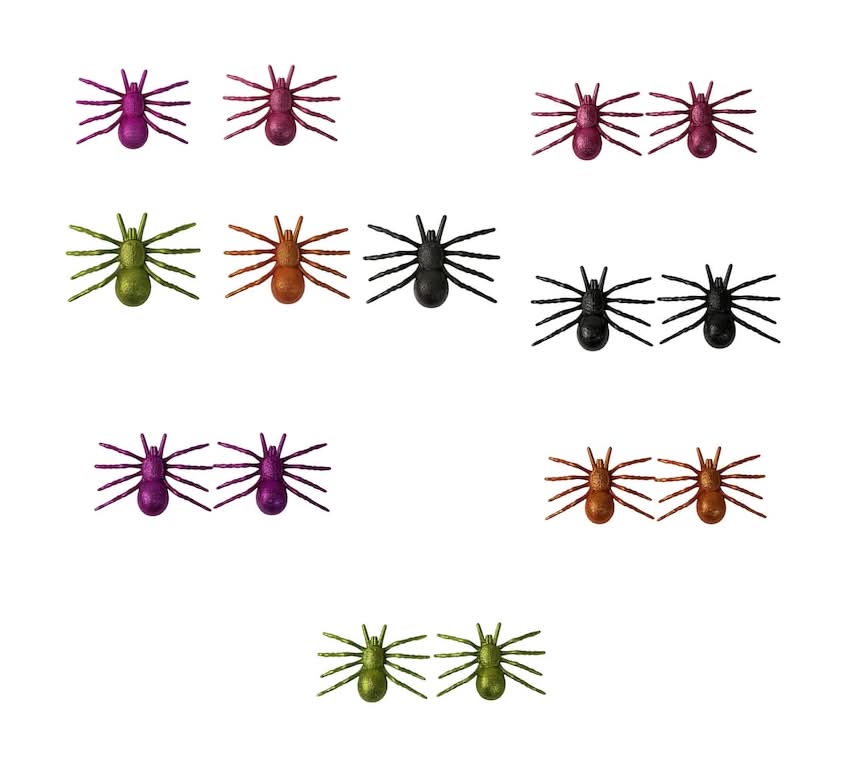 Halloween Glitter Spider Decoration, Assorted