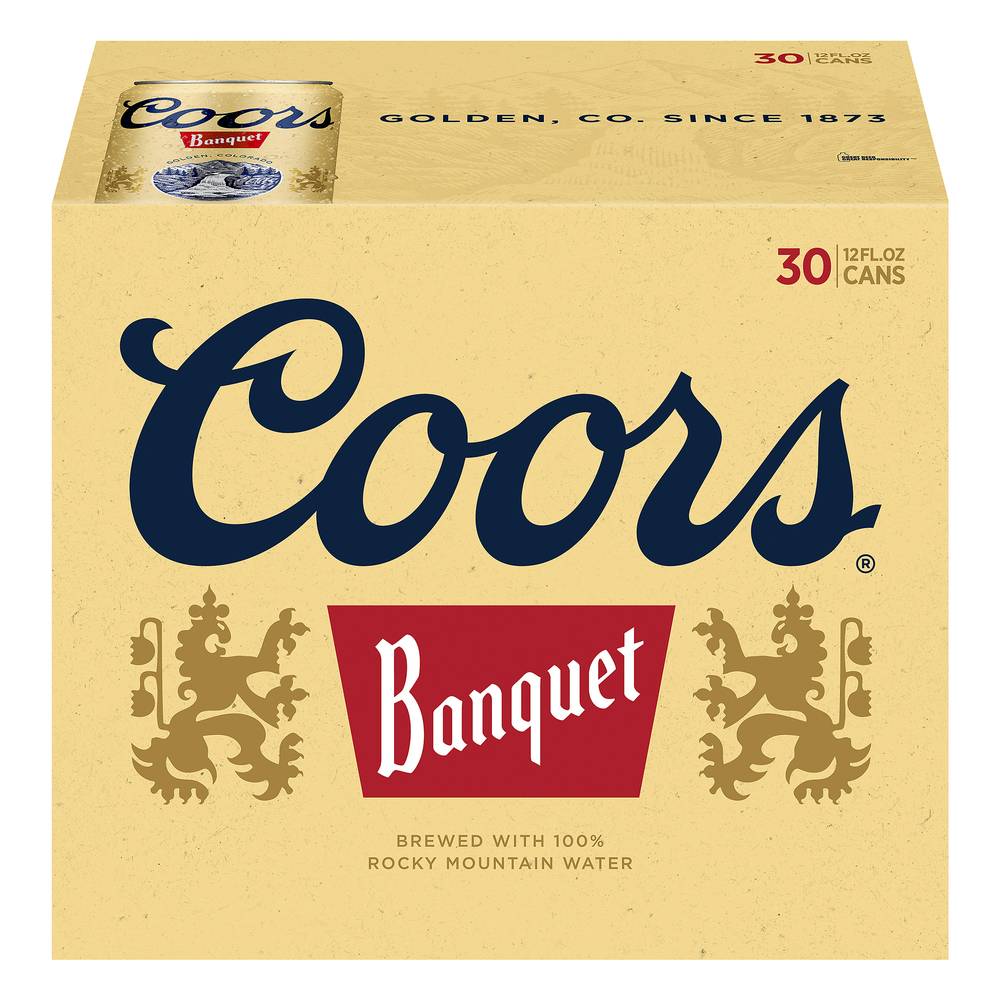 Coors Banquet Lager Beer (30 ct, 12 fl oz)