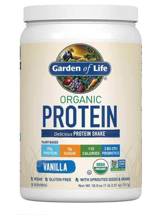 Garden of Life Organic Protein Vanilla - 18 oz