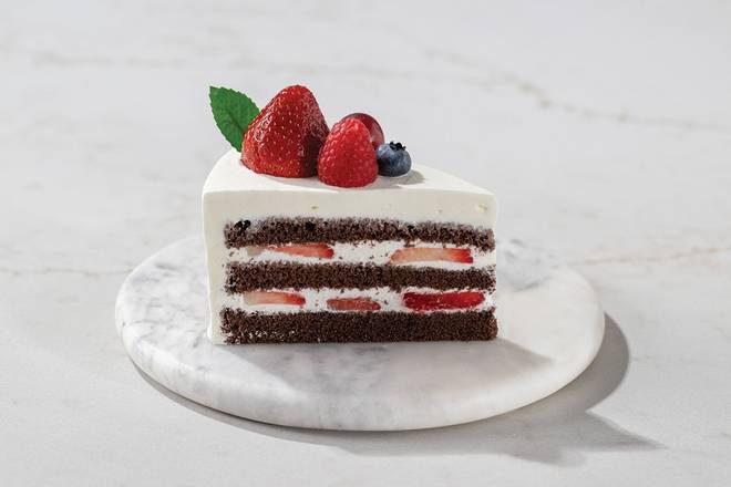 Chocolate Strawberry Cake Slice