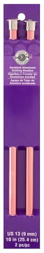 Loops & Threads Anodized Aluminum Knitting Needles, 10" (2 ct)