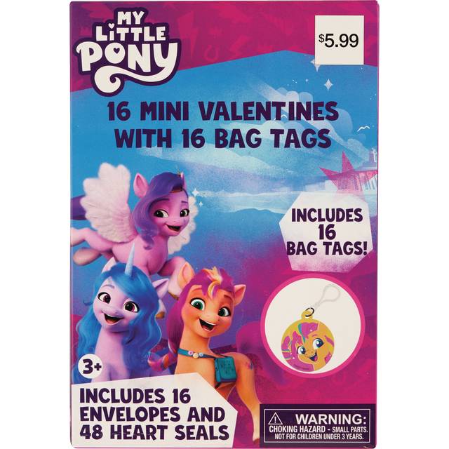 My Little Pony Mini Valentines With Bag Tags, 16ct