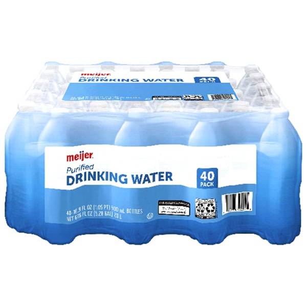 Meijer Purified Drinking Water Bottles 40-pack (1.06 lbs)