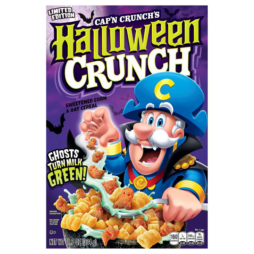 Cap'n Crunch Halloween Crunch Sweetened Corn & Oat Cereal (11.7 oz)