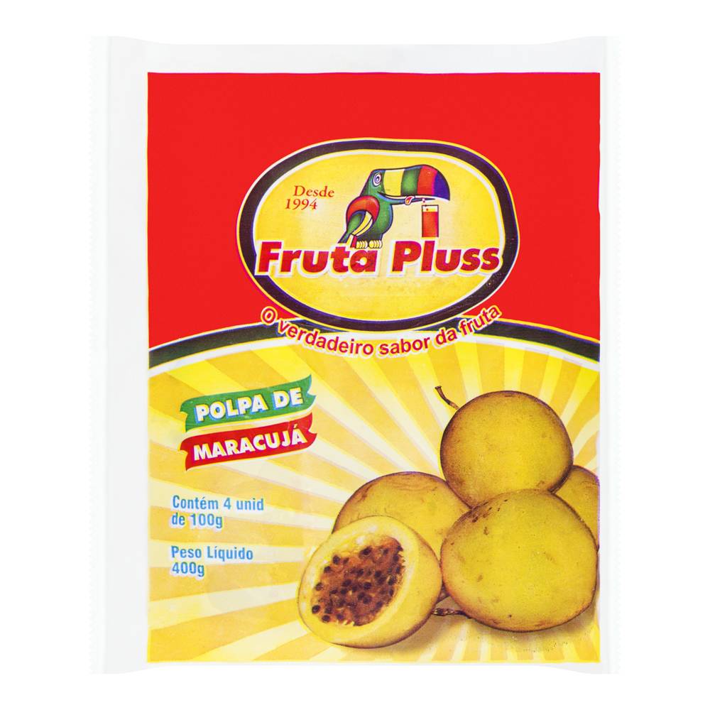 Fruta pluss polpa de maracujá (4x100g)