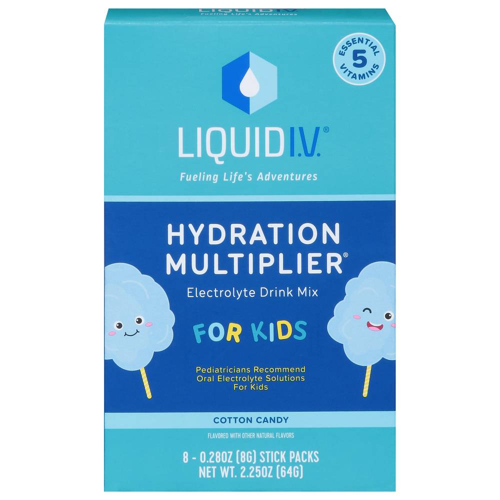 Liquid I.v. Hydration Multiplier Cotton Candy Electrolyte Drink Mix (8 ct , 0.28 oz)