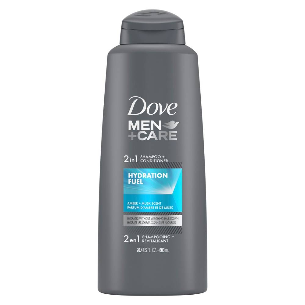 Dove Men+Care Hydration Fuel 2-in-1 Shampoo and Conditioner, 20.4 OZ