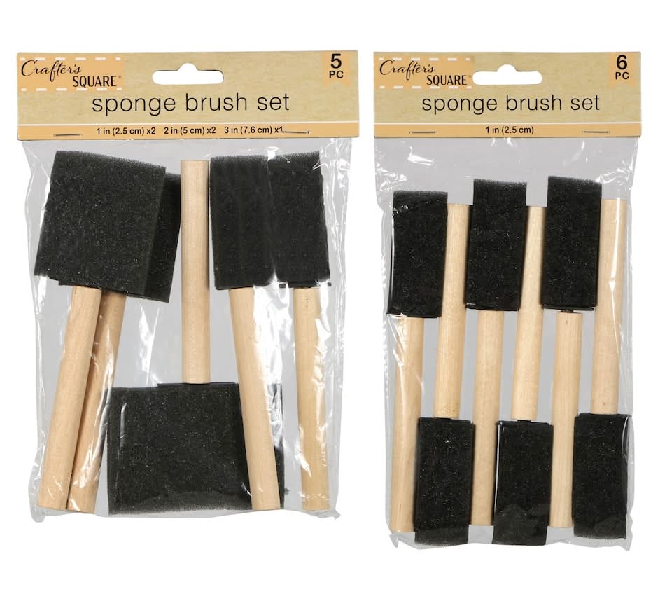 Crafters Square Sponge Paint Brush Sets (2 x 11 ct)