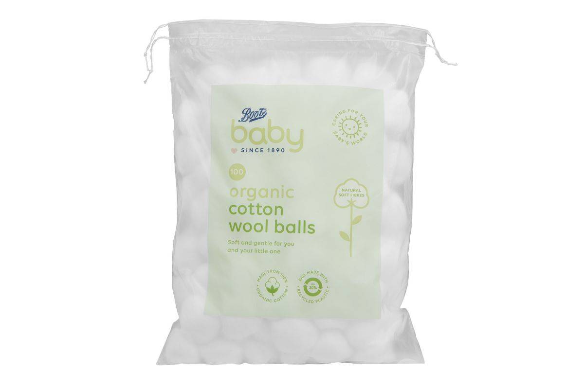 Boots Baby Organic Cotton Wool Balls (100 pack)