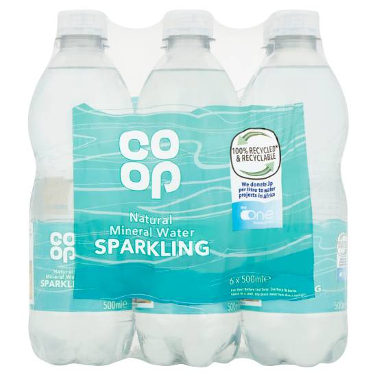 Co-Op Natural Mineral Sparkling Water (6 x 500ml)