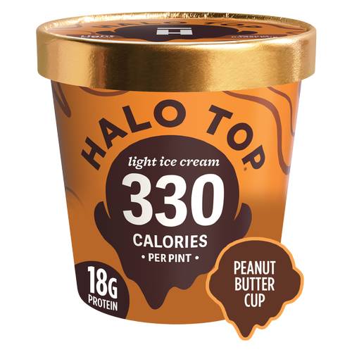 Halo Top Peanut Butter Cup Light Ice Cream (16oz container)