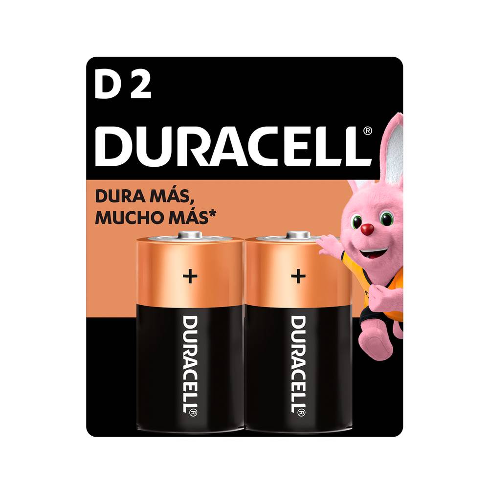 Duracell pack pilas alcalina d (2 un)