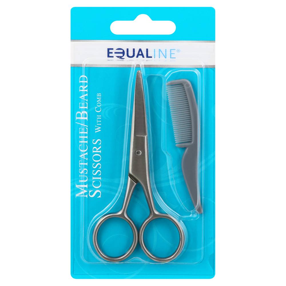 Equaline Mustache Beard Scissors With Comb