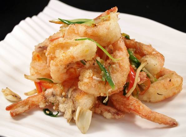 Spicy Salt Crispy Shrimps with Shell On