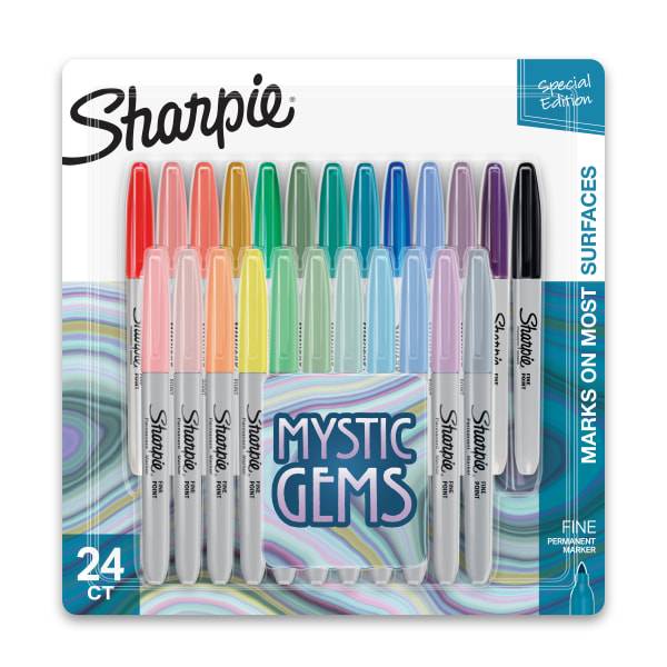 Sharpie® Glam Pop Permanent Markers, Fine Point, Assorted, Pack Of 24 Markers