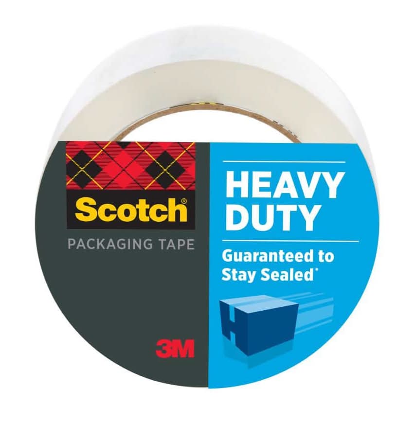 3M Scotch 1.88 In. X 54.6 Yds. Heavy-Duty Clear Shipping Packaging Tape, 1 Roll