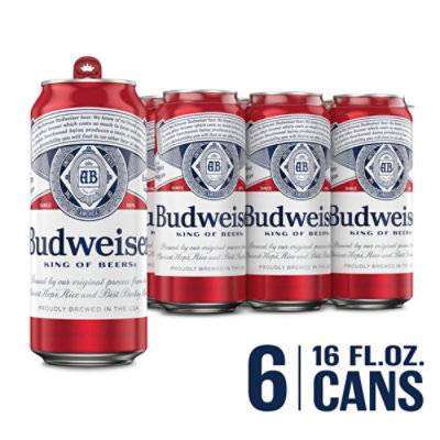 Budweiser Lager Beer (6 x 16 fl oz)