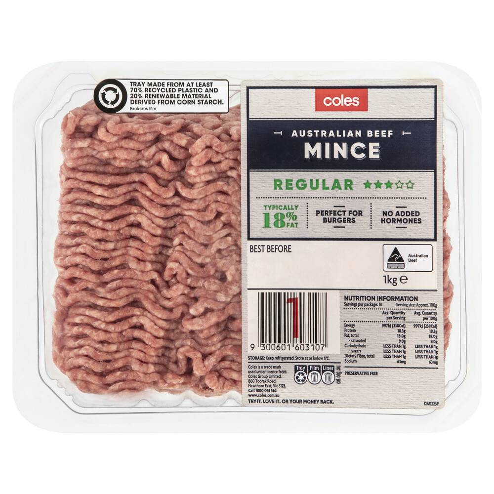 Coles Beef 3 Star Regular Mince