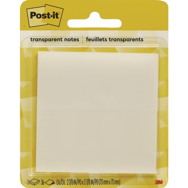 Post-It Transparent Notes, 2.8 In. X 2 .8 In., 1 Pad/Pack