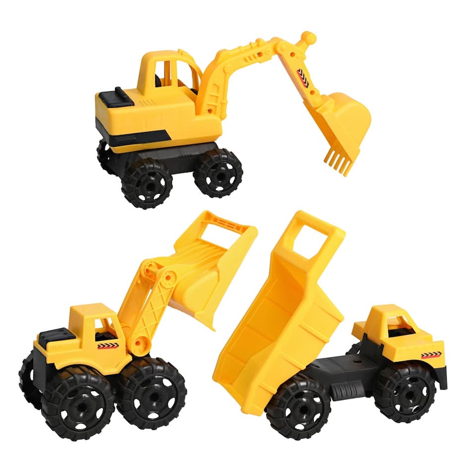 Turbo Wheels Toy Construction Vehicles, 7 in, Assorted (3 ct)
