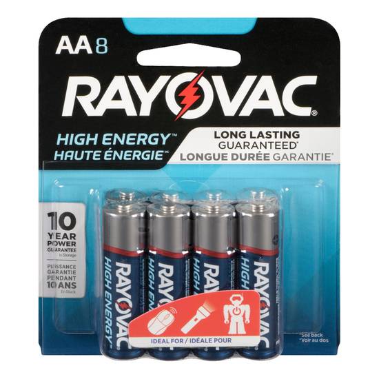 Rayovac High Energy Alkaline Aa Batteries (8 ct)