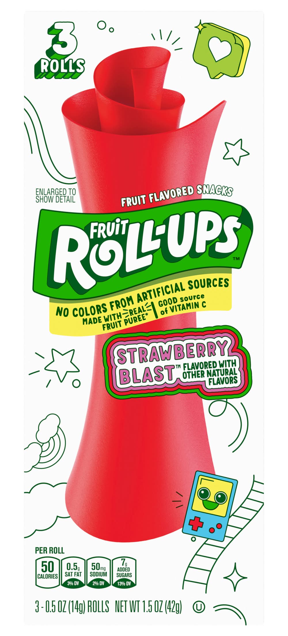Fruit Roll-Ups Flavored Snacks Sensation, Strawberry (1.5 L)