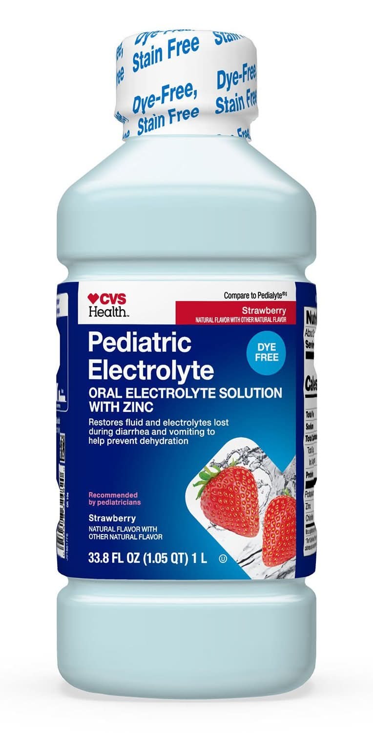 CVS Health Pediatric Electrolyte Oral Solution, Strawberry (33.8 fl oz)