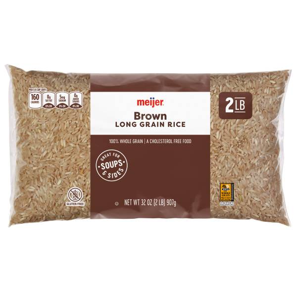 Meijer All Natural Long Grain Brown Rice, 32 oz